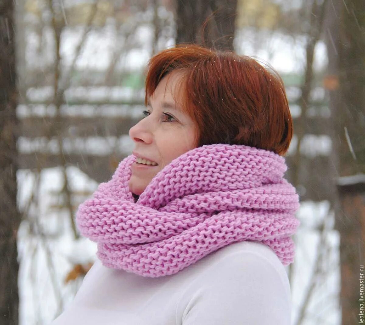 Связанные шарфы снуды