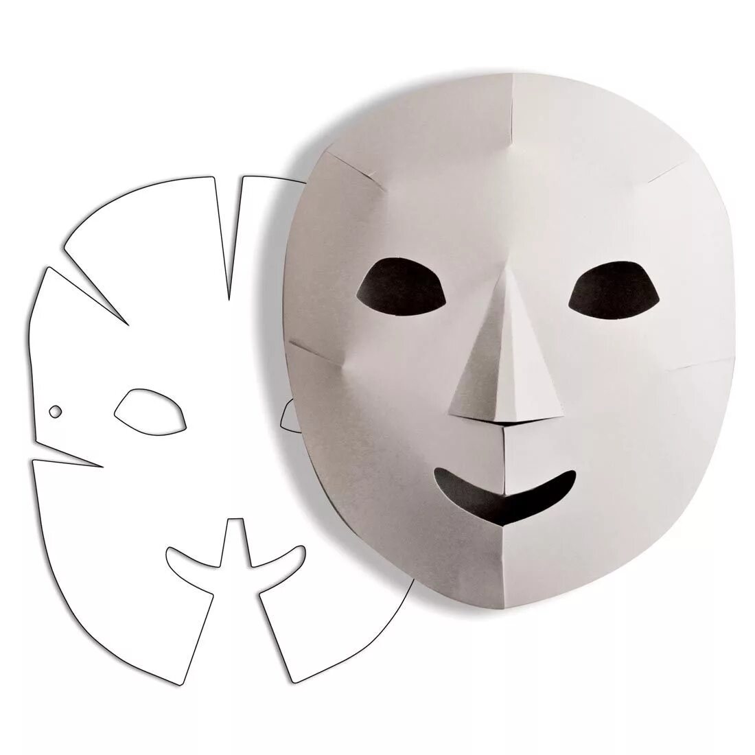 Объемная маска из бумаги. Картонные маски. Театральная маска из картона. Маска из картона объемная.