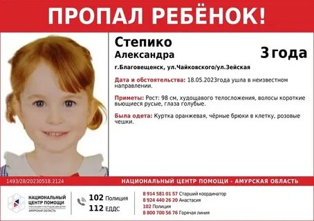 Помощи пропавшим детям
