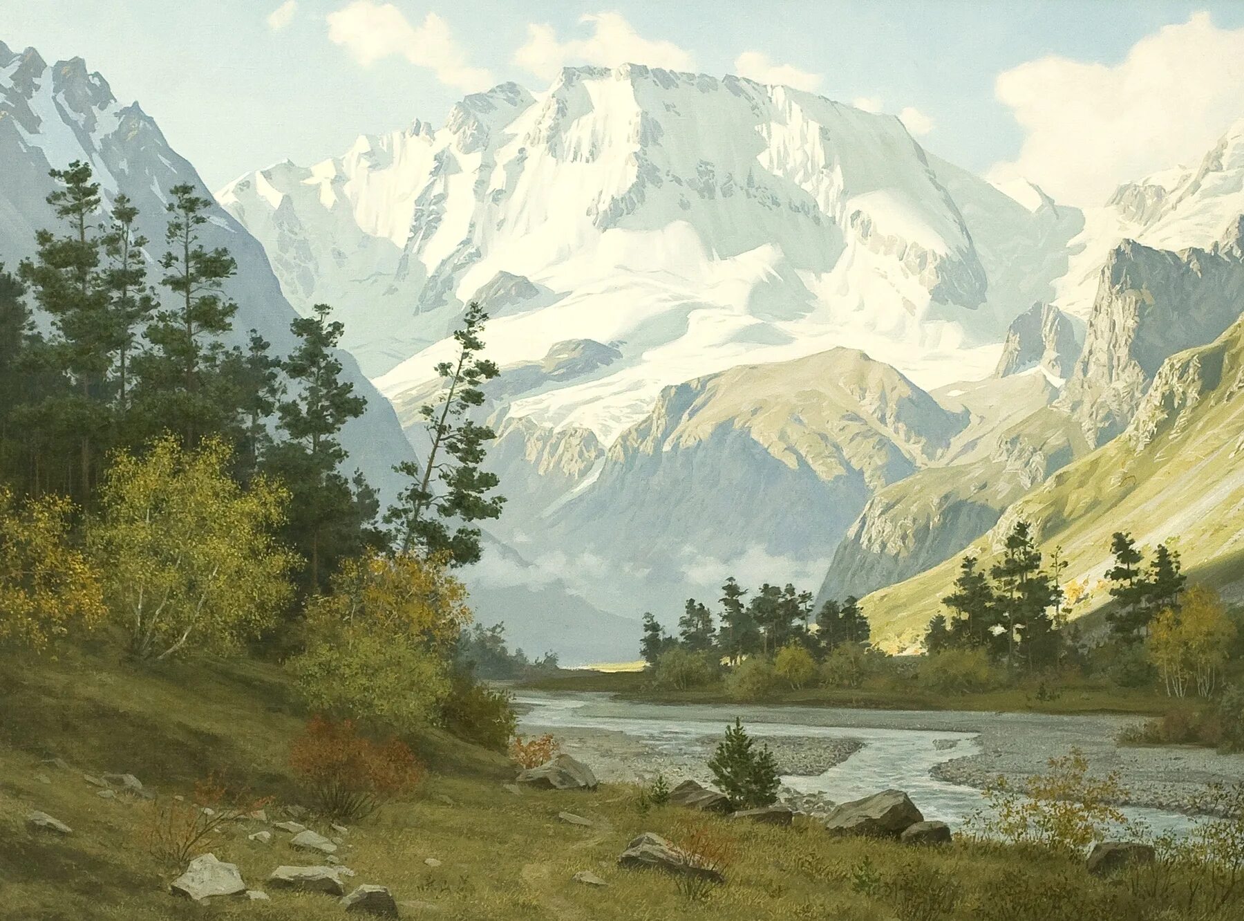 художник изображающий горы. художник изображающий горы. альберт бирштадт горный пейзаж. пейзаж albert bierstadt. горный пейзаж художника чекурова.