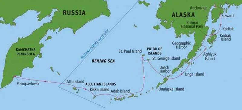Алеутские острова на карте. Аляска и Алеутские острова на карте. Аляска и Алеутские острова на карте России.