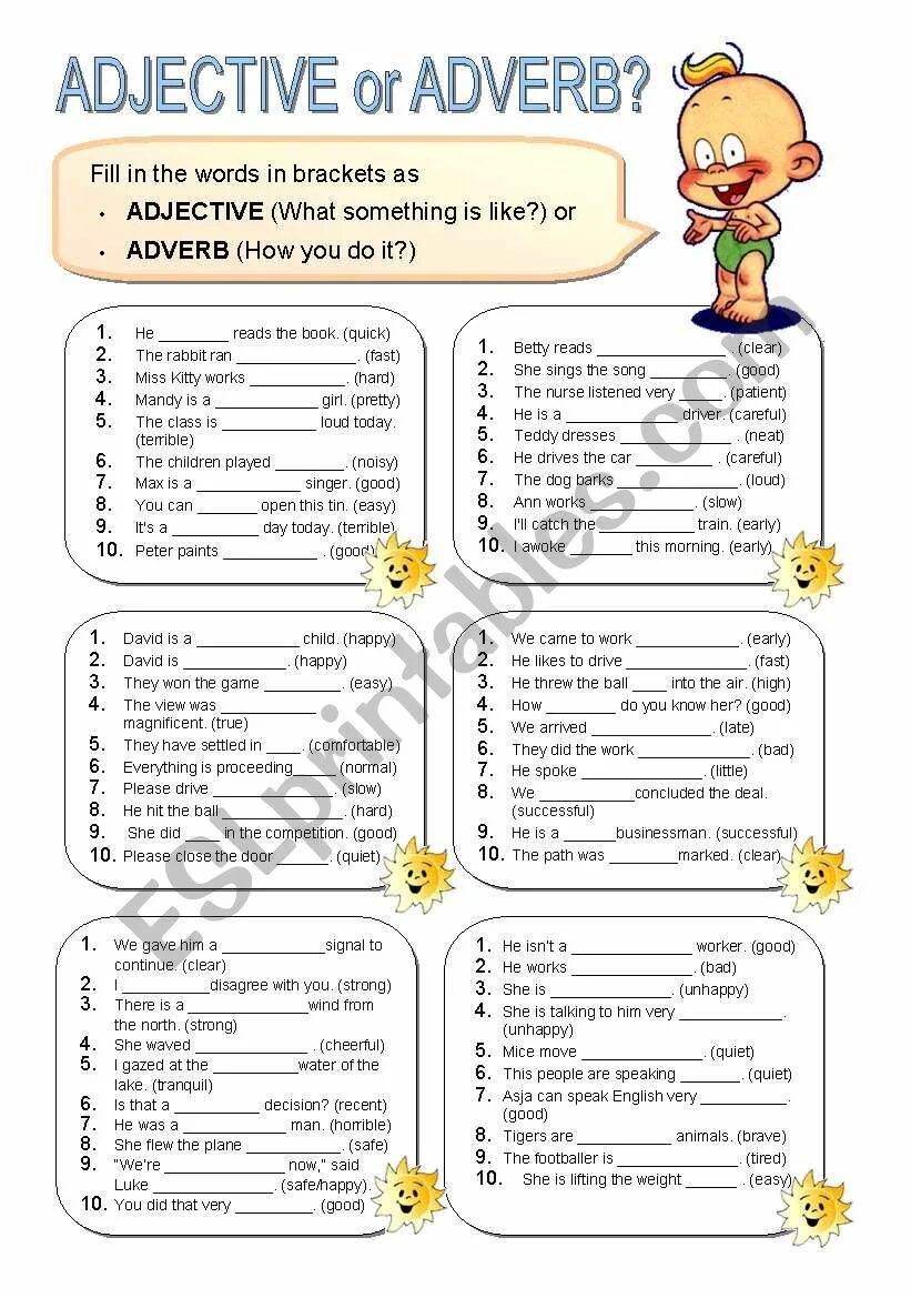 Наречия в английском языке Worksheets. Adverb or adjective упражнения. Adjectives and adverbs упражнения. Наречия в английском упражнения. Patient adjective