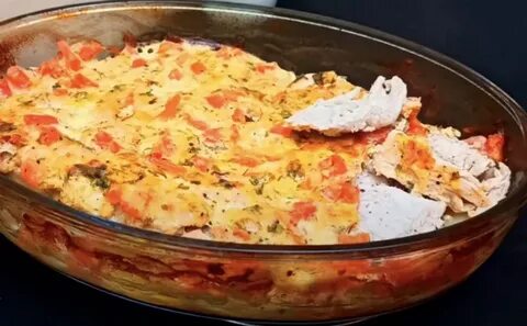 Рис с индейкой и овощами в духовке