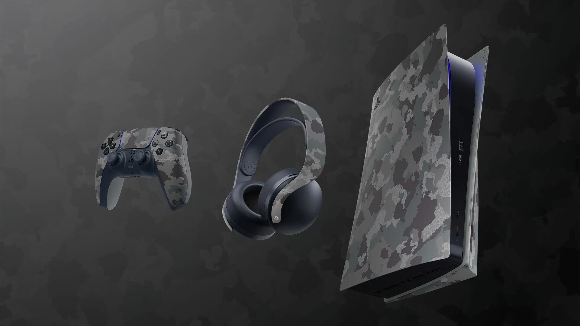 Новинки ps5 2024. Наушники ps5 Pulse 3d Grey Camouflage. Наушники Sony PLAYSTATION 5 Pulse 3d. Ps5 Dualsense Grey Camo. Наушники PLAYSTATION 5 Pulse 3d камуфляж.