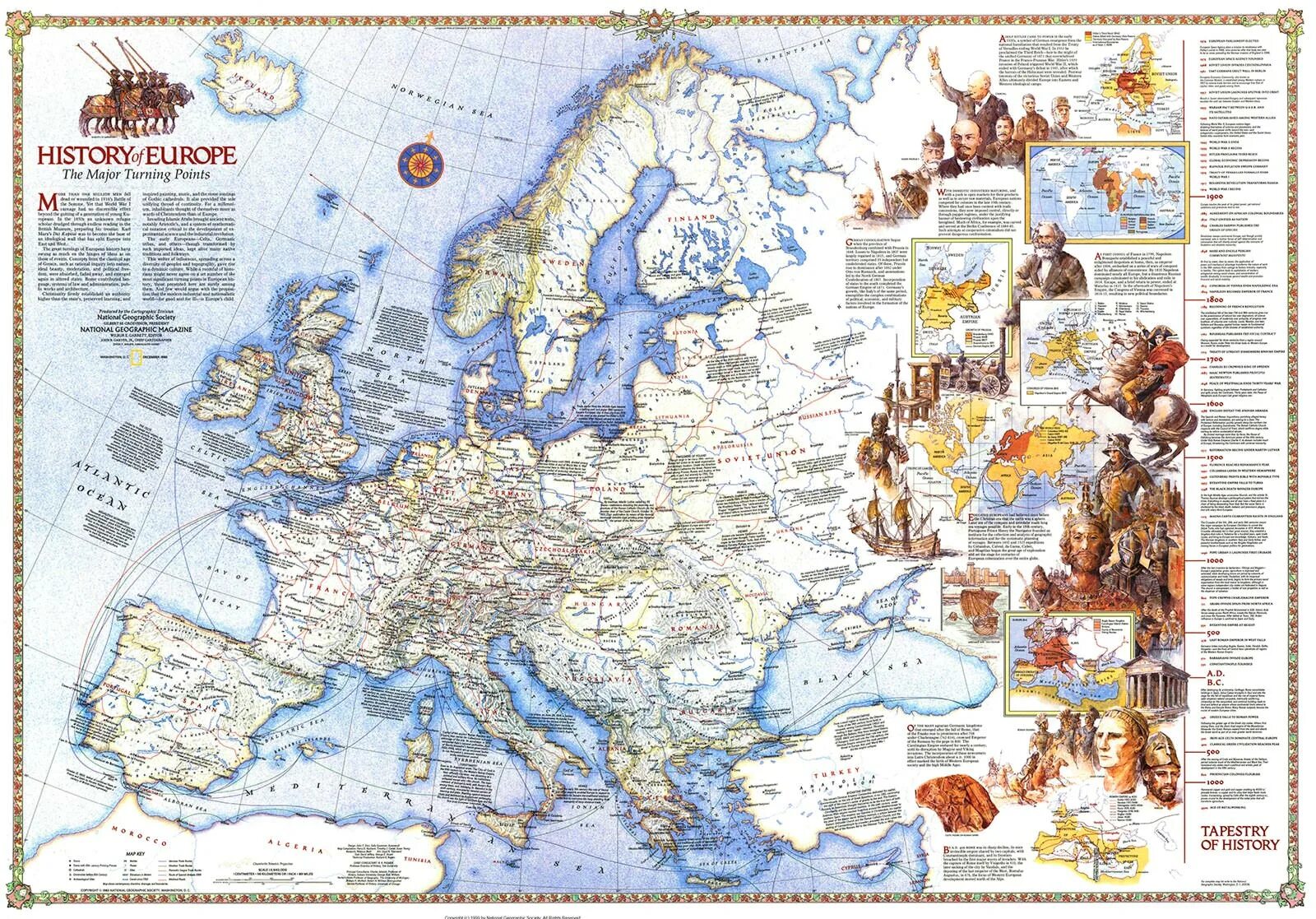 Карта - Европа. Исторические карты Европы. История Европы. Всемирная история карта.