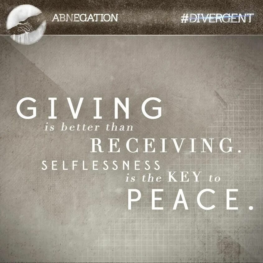 Better than i used to be. Giving is more fortunate than receiving.