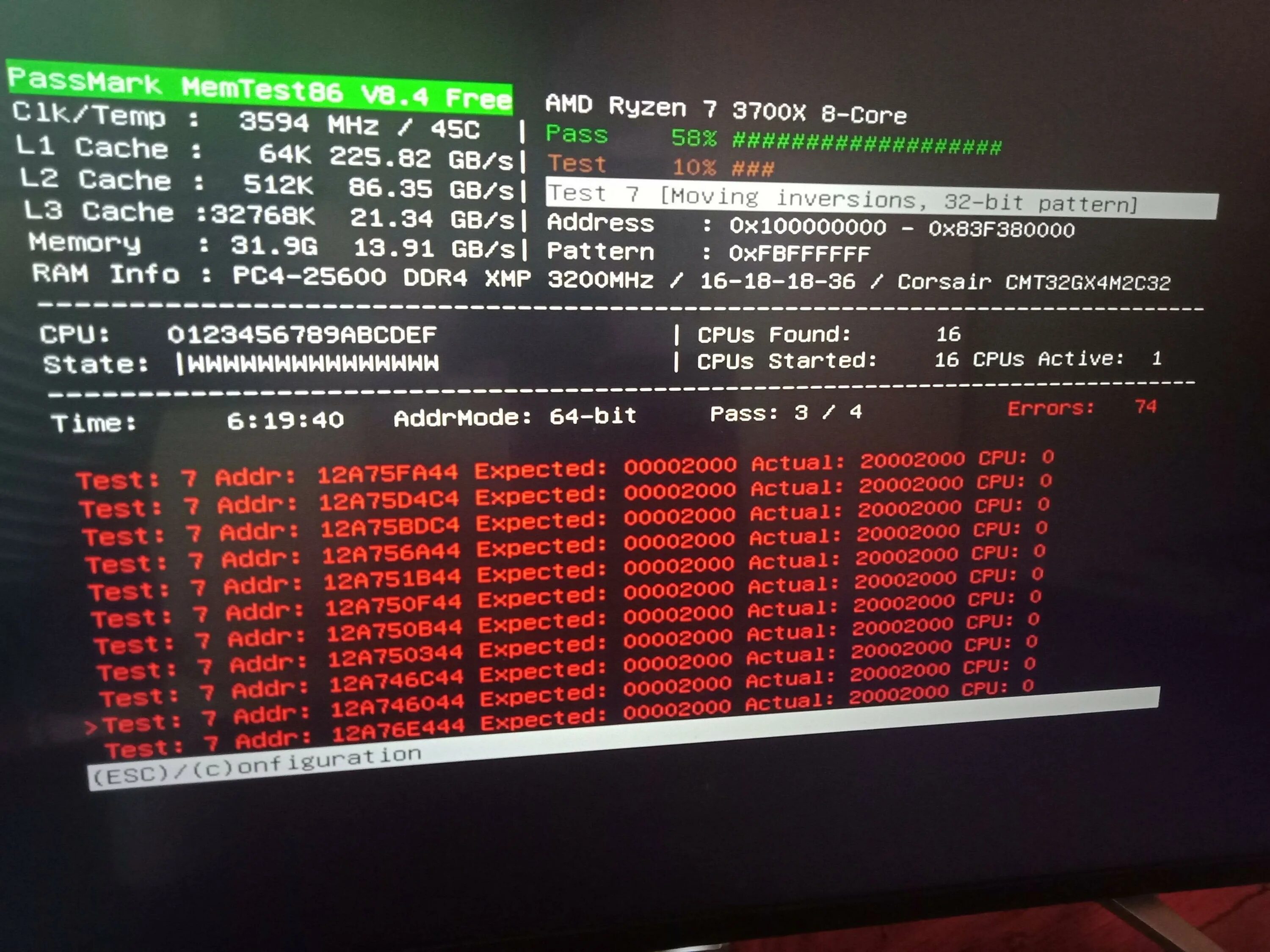 Ram error. Memtest86 ddr4. CPU memtest. Passmark memtest86. Memtest86 ошибки.