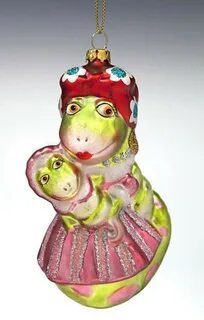 Елочная игрушка змея стеклянная