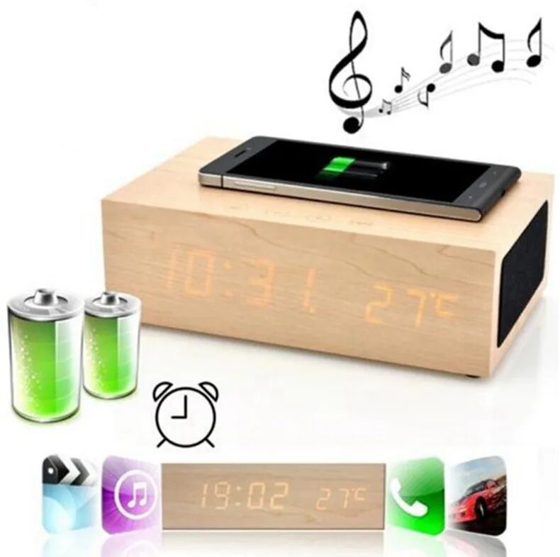 Будильник зарядка для телефона. Часы led wireless charging speaker. Колонка с беспроводной зарядкой для телефона. Часы led wireless charging speaker. Беспроводная док-станция с колонкой и будильником 5w.