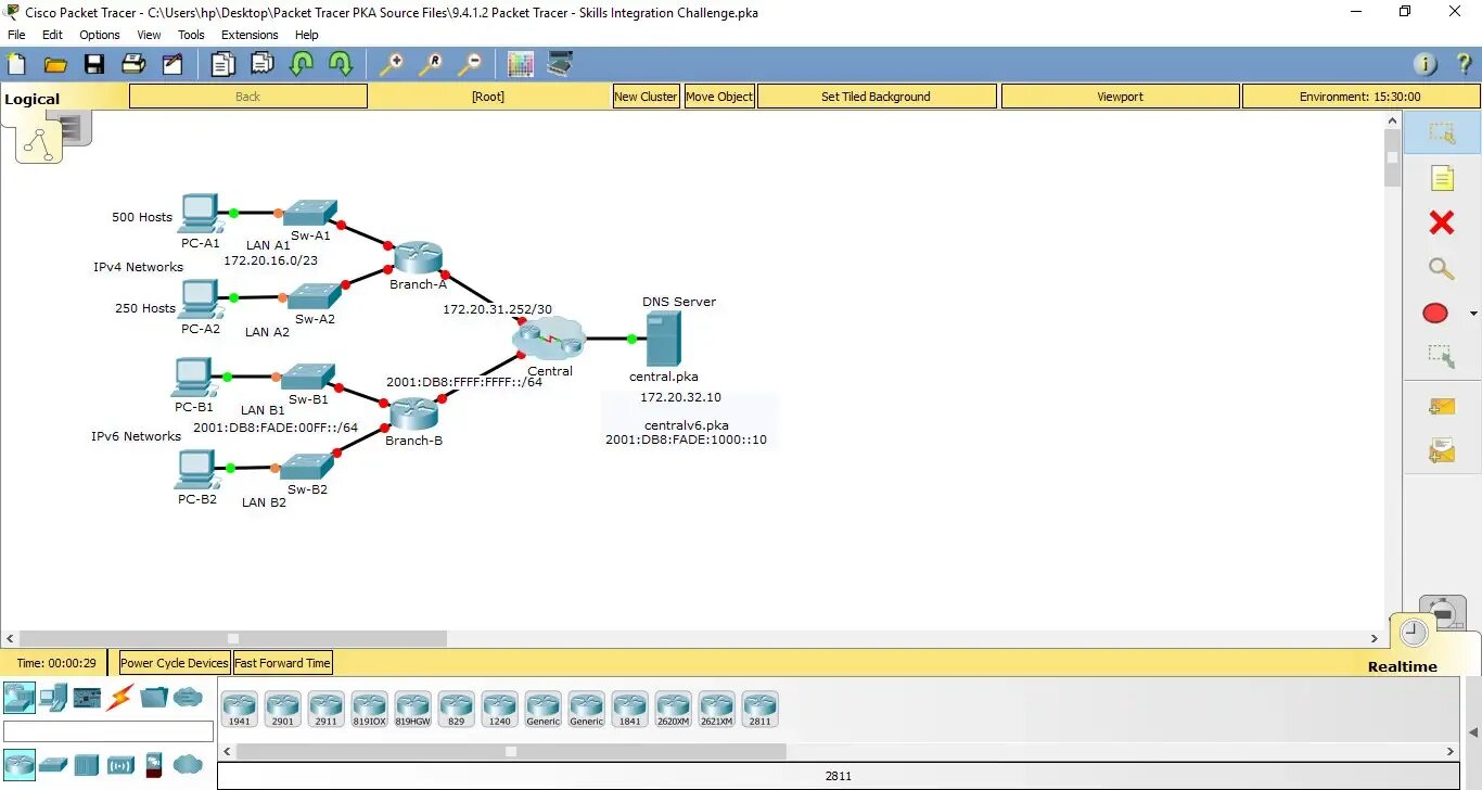 Отработка комплексных практических навыков. Packet tracer. 2. 1. Cisco packet tracer.