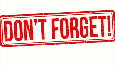 But don t forget