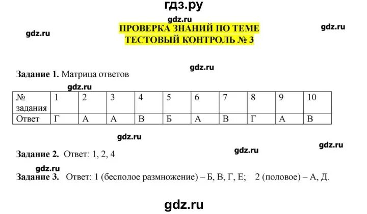 Меню биология 9 класс