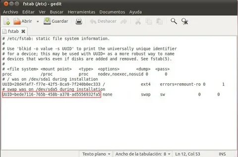 Fstab linux