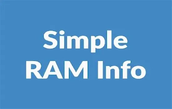 Ram info windows. Ram info windows