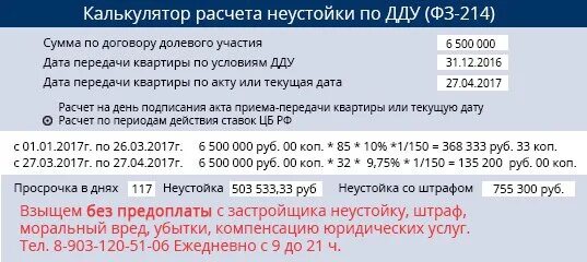 Договор ру калькулятор неустойки. Калькулятор просрочки по ДДУ. Калькулятор неустойки ДДУ. Неустойка по ДДУ 2021 калькулятор.