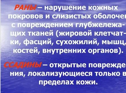 Поврежденные кожные покровы