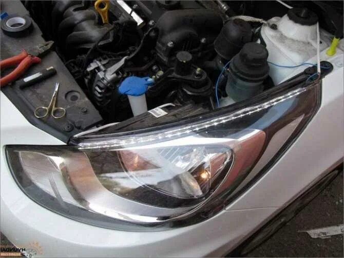 полировка фар - Hyundai Getz, 1,3 л, 2003 года визит на сервис DRIVE2