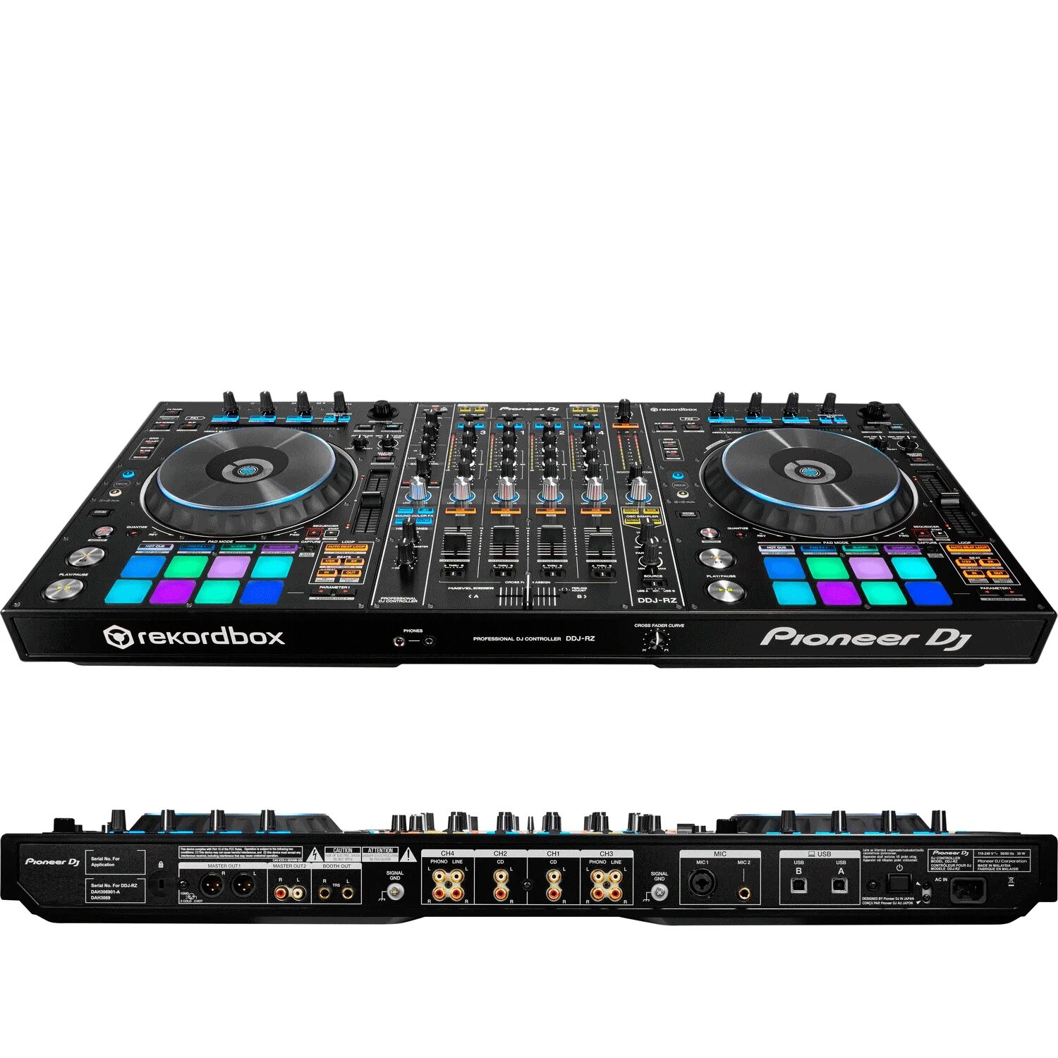 Контроллер ddj 400 купить. Pioneer DDJ-RZ. DJ-контроллер Pioneer DDJ-RZ. Pioneer DDJ 600. Pioneer rz820.