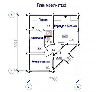 Проект угловой бани