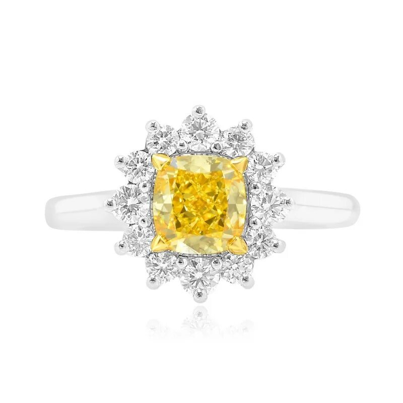 Кольцо с бриллиантом фенси колор. Fancy intense yellow бриллианты. кольцо с бриллиантом fancy yellow. кольцо тиффани с желтым фэнси бриллиантом.