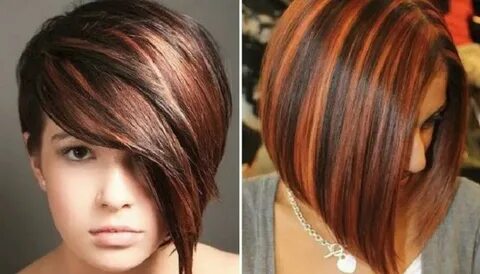 колорирование коротких черных волосах