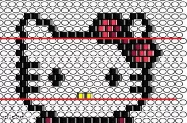 Схемы для бисероплетения Хеллоу Китти. Хеллоу Китти из бисера схема. Схема Хелоу Кити избисера. Фигурки из бисера Хелло Китти схема.