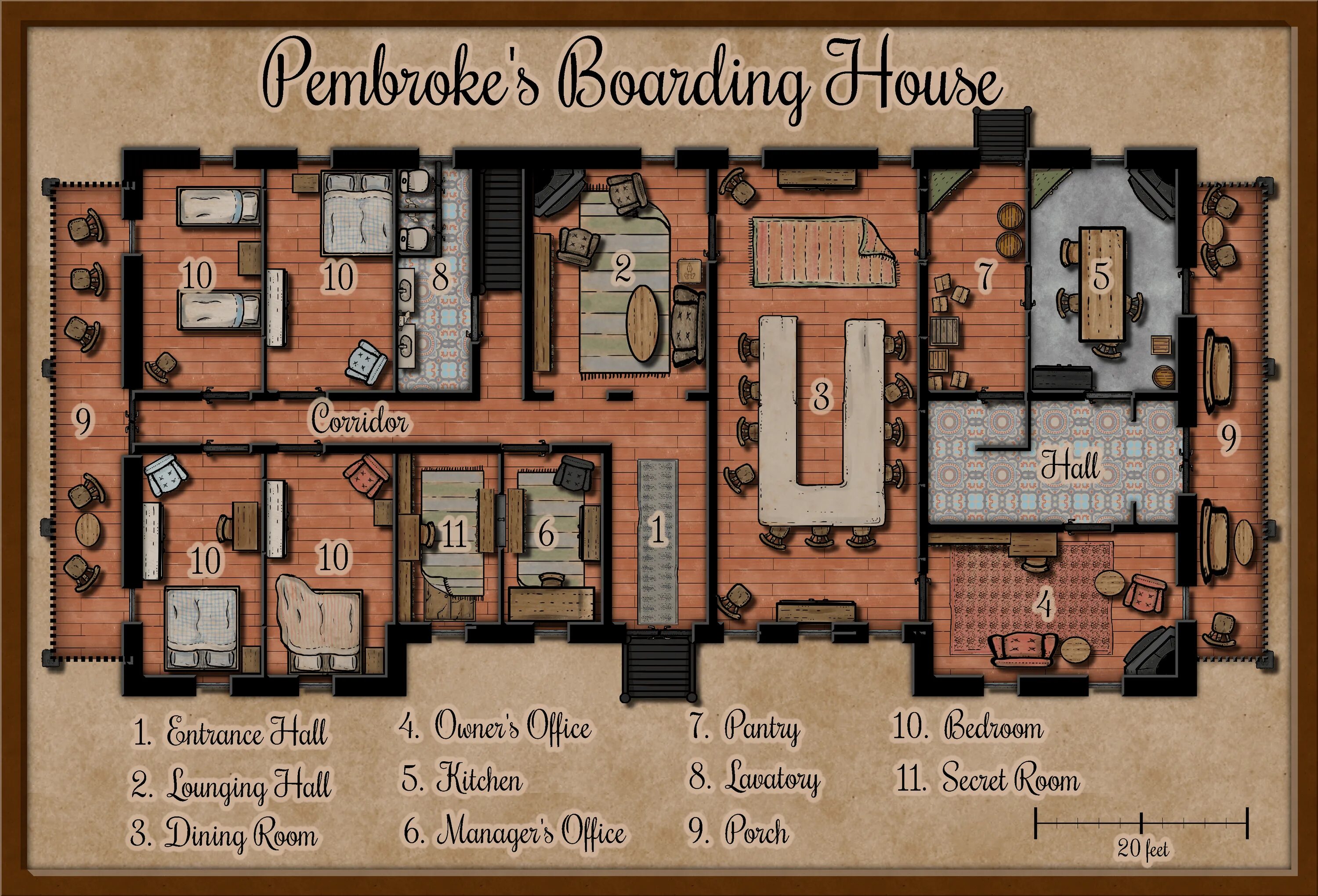 Call of Cthulhu Mansion Map. Style Plan. Mansion Plan. Bauhaus Mansion Floor Plan. Style planning