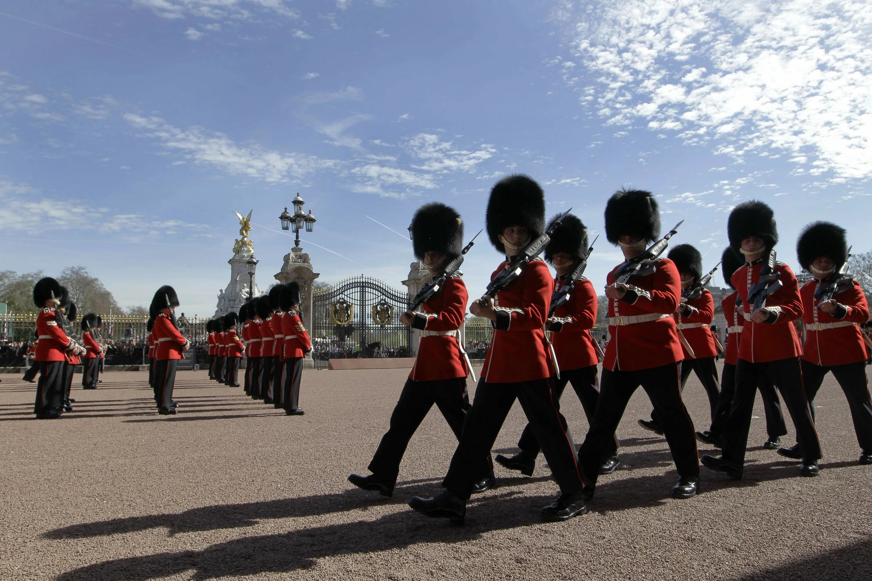 The changing of the guard takes place