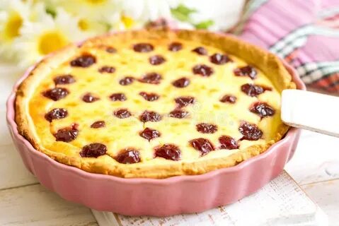 Пирог с сливочной заливкой