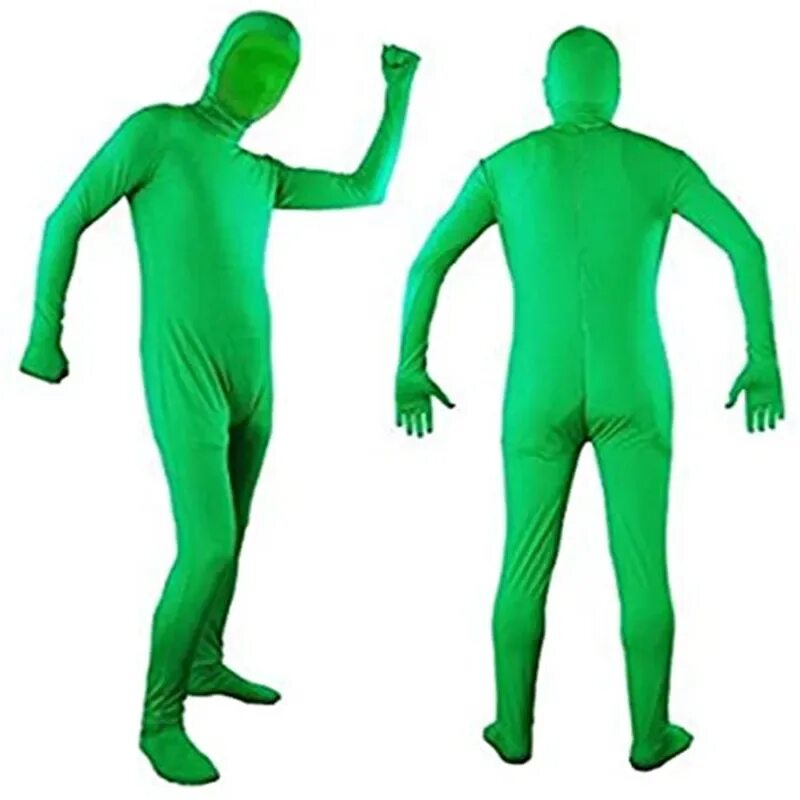 Зеленый человек это какой. Зеленый костюм хромакей. Грин скрин костюм. Одежда Green Screen хромакей. Зелёный костюм для съёмок.