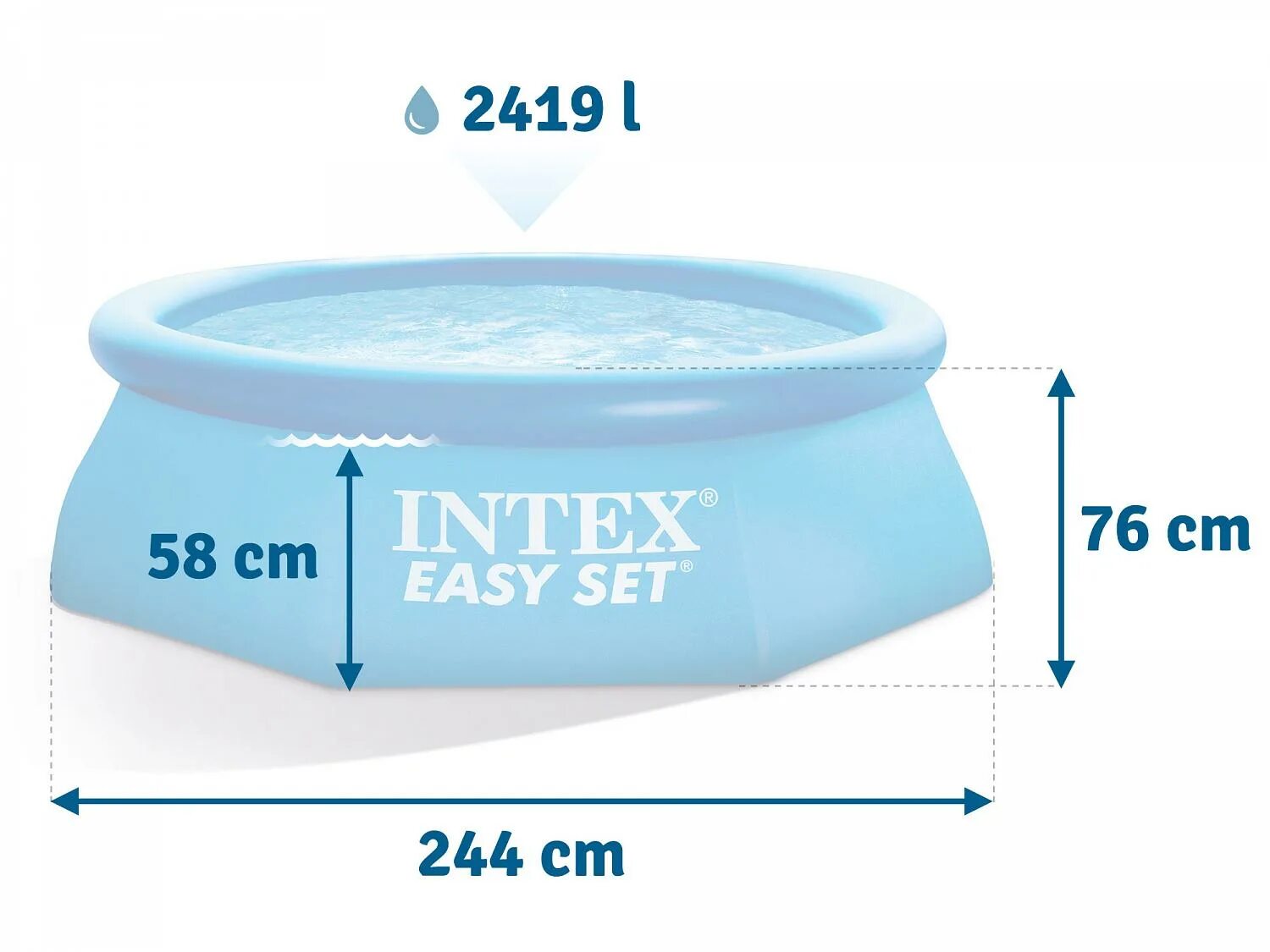 76 см в м. Бассейн easy Set 244х76см, 2419л, Intex, 28110. Бассейн Intex easy Set 28110. Бассейн Intex easy Set 244х76см 28110. Бассейн Intex easy Set 28120.