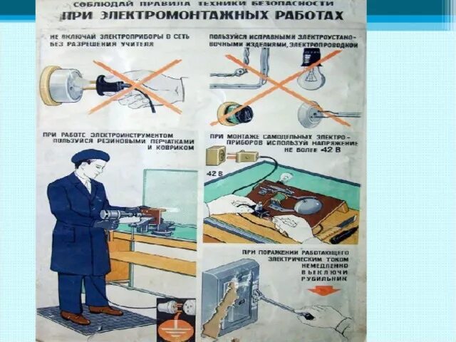 Правила безопасности при электротехнических работах. Категории электротехнического персонала по электробезопасности. Требования к обеспечению электробезопасности. Правила безопасности при электромонтажных работах. Правила безопасности при выполнении электротехнических работ.