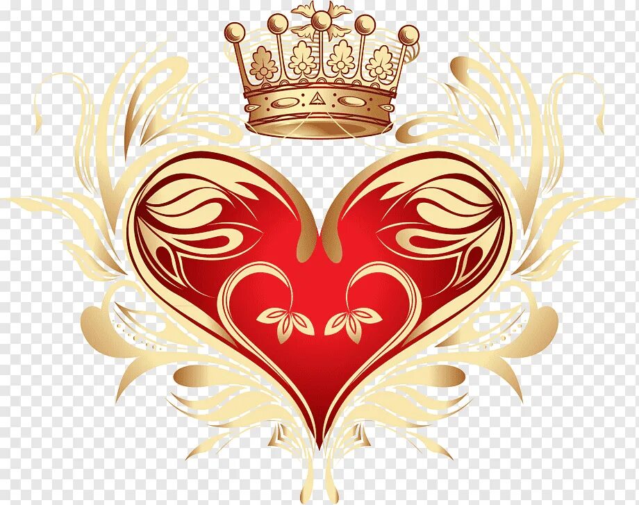 Корона «сердце». Корона с сердечком. Свадебные эмблемы. Красивые сердечки на прозрачном фоне. Сердце символ любви