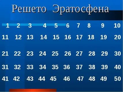 Решето эратосфена