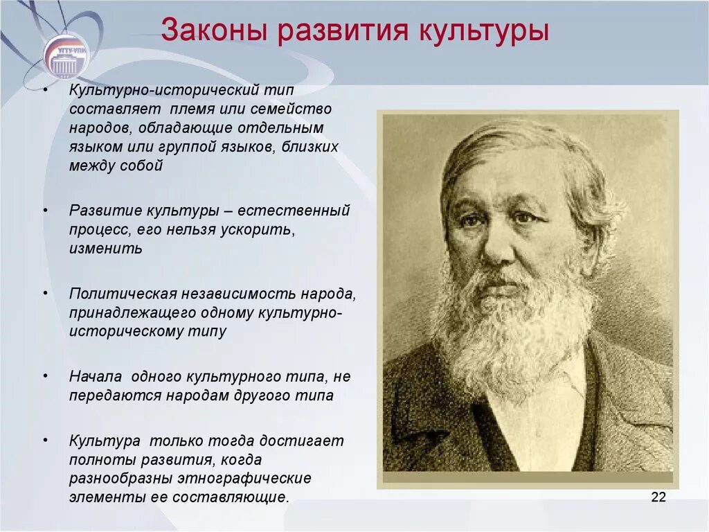 Законы эволюции жизни. Законы развития культуры. Закономерности развития культуры. Культурно исторические типы. Развитие культуры.