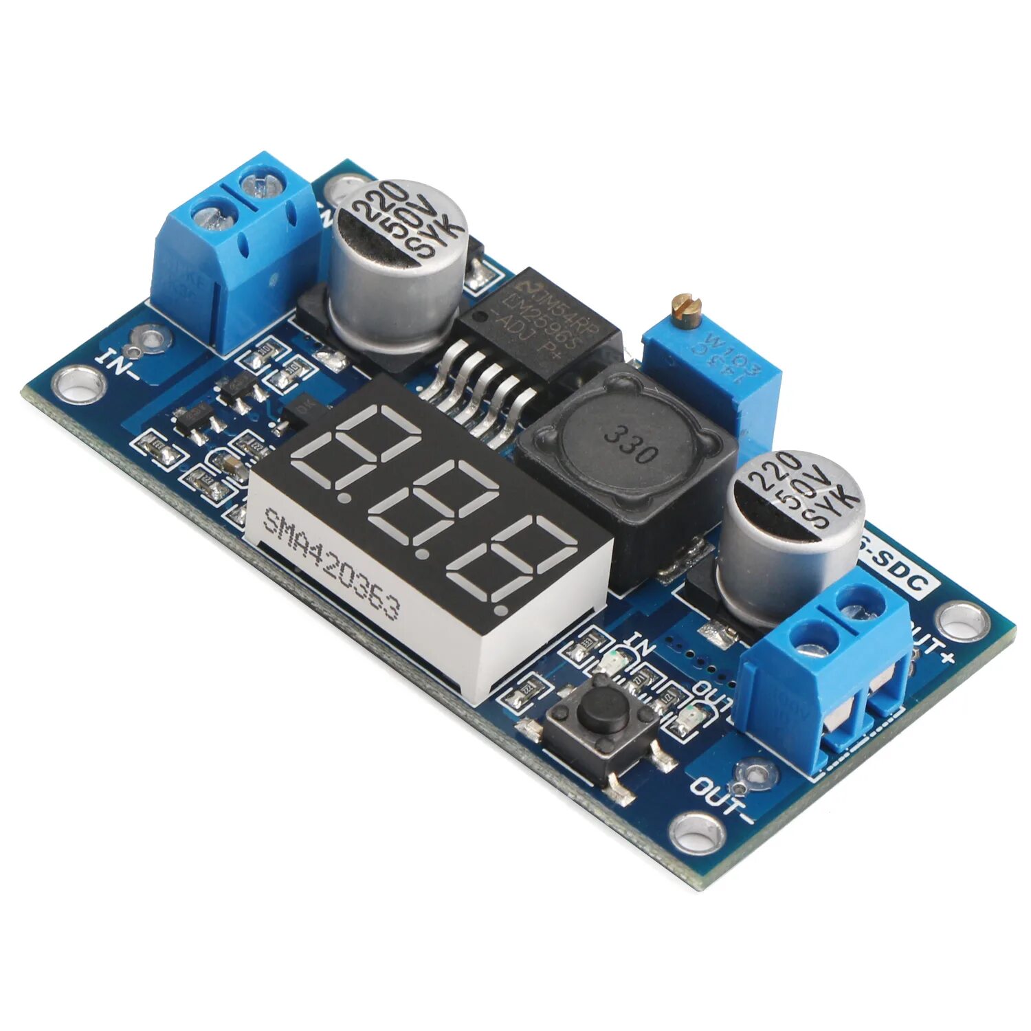 Dc dc преобразователь с регулировкой. Dc–dc преобразователь lm2596. lm2596 dc-dc. lm2596 с вольтметром. lm2596hvs dc-dc регулируемый преобразователь.