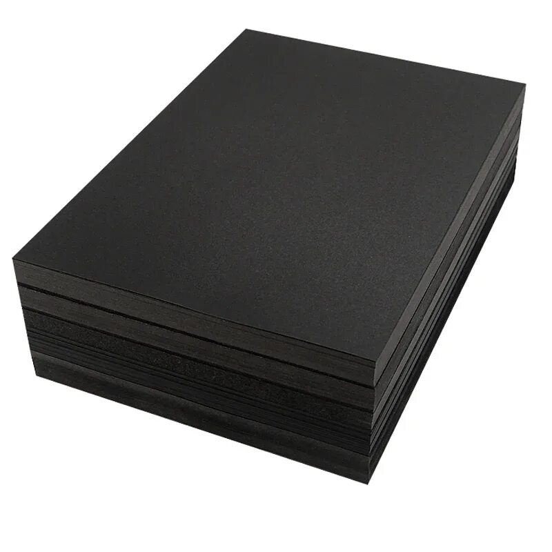 Черный матовый картон. Черный картон. Гладкий черный картон. Офсетная печать на картоне.