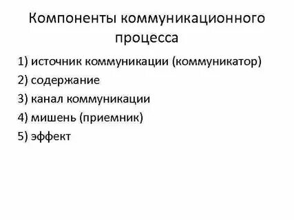 Источники коммуникации