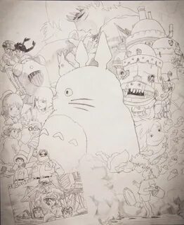 Рисовка миядзаки