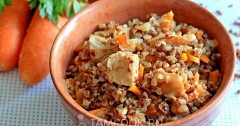Плов в казане из гречки