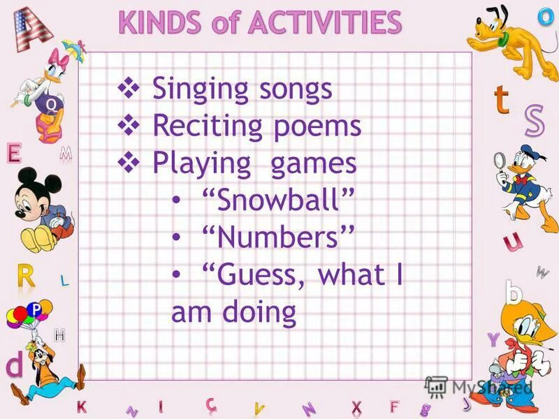 I like me to sing. I like me to sing