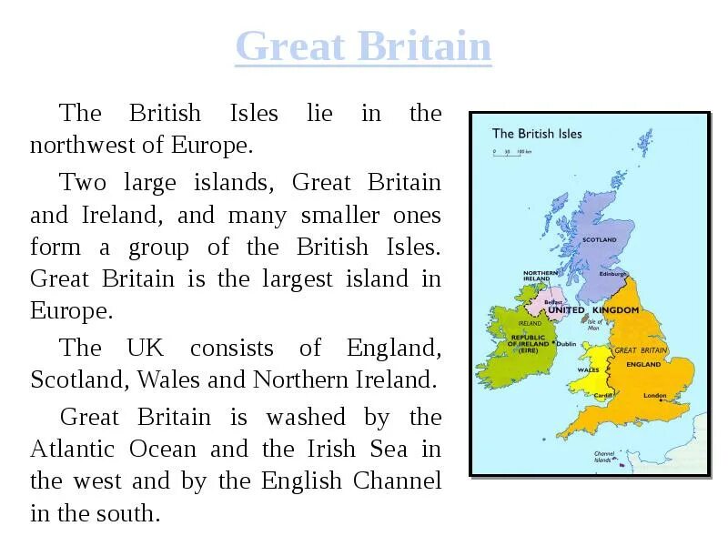 Two large islands. Great Britain на английском. Тема great Britain по английскому. Great Britain текст. The Island of great Britain ответы на английский.