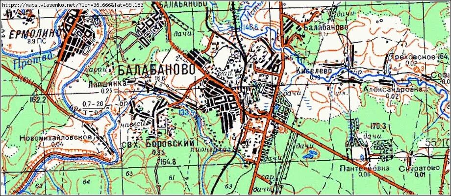 Балабаново московская область на карте. Карта атрепьево калужская область боровский район.