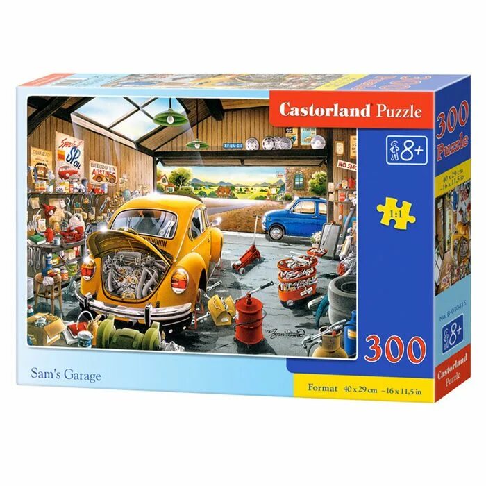 Пазлы castorland 104574. Живопись маслом гараж машина. Эйми стюарт картины. Пазл castorland vintage garage. Головоломка про гараж.