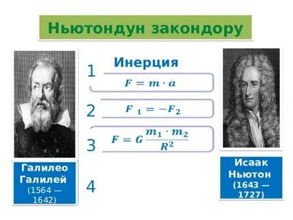 Галилей и ньютон