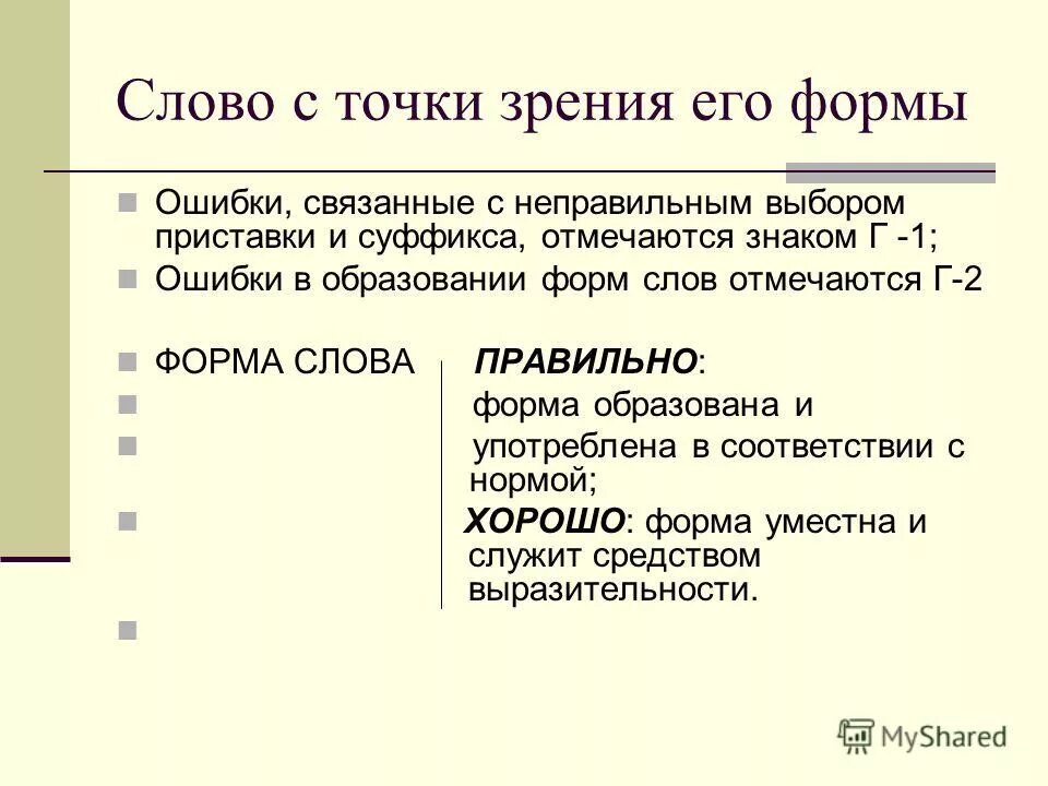 разговорные формы слова