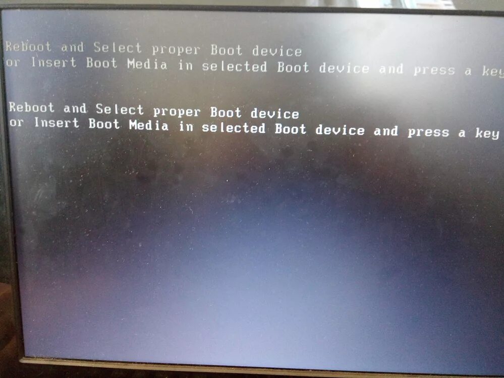Insert boot media. Reboot and select proper boot device. ошибка reboot and select proper boot device. reboot and select proper boot device or insert boot media. boot and select proper boot device insert boot media in selected boot device and press a key.