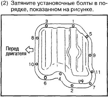 Схема затяжки поддона ваз 2114
