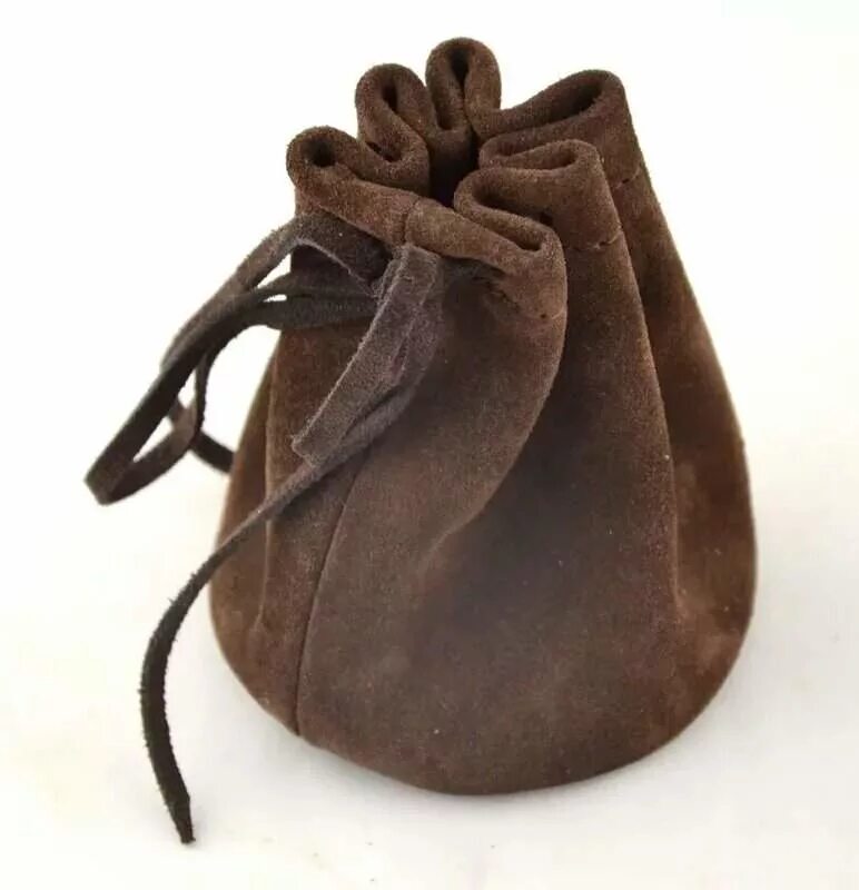 кисет для трубки. кожаный мешочек. мешочек для монет из кожи. кожаный мешок. мешочек для махорки.