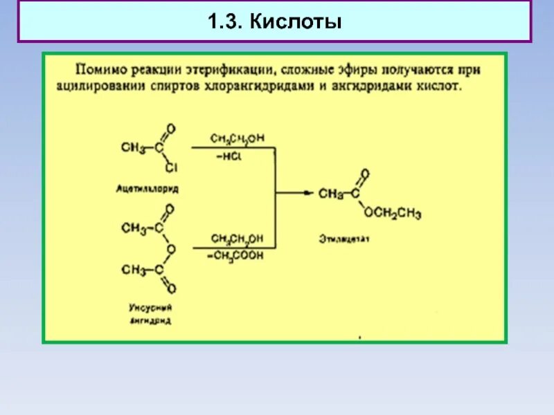 Сложные эфиры. 3 Кислоты. Качественная реакция на сложные эфиры. Clo3 кислота. Источник w 3 кислот